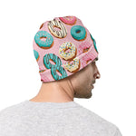 Cute Donut Pattern Print Beanie