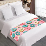 Cute Donut Pattern Print Bed Runner