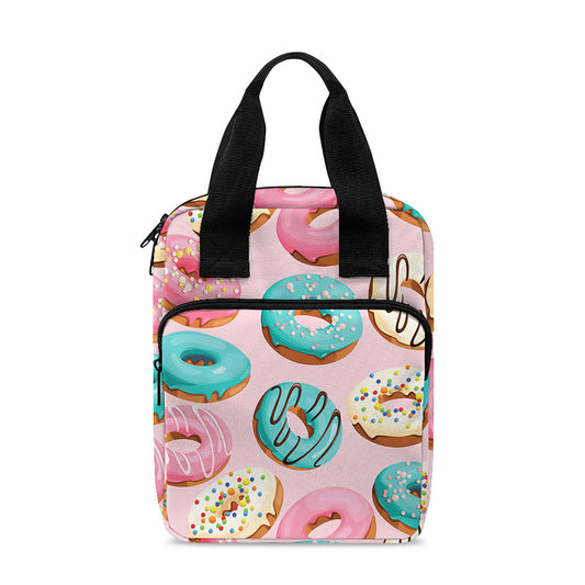 Cute Donut Pattern Print Bible Tote Bag