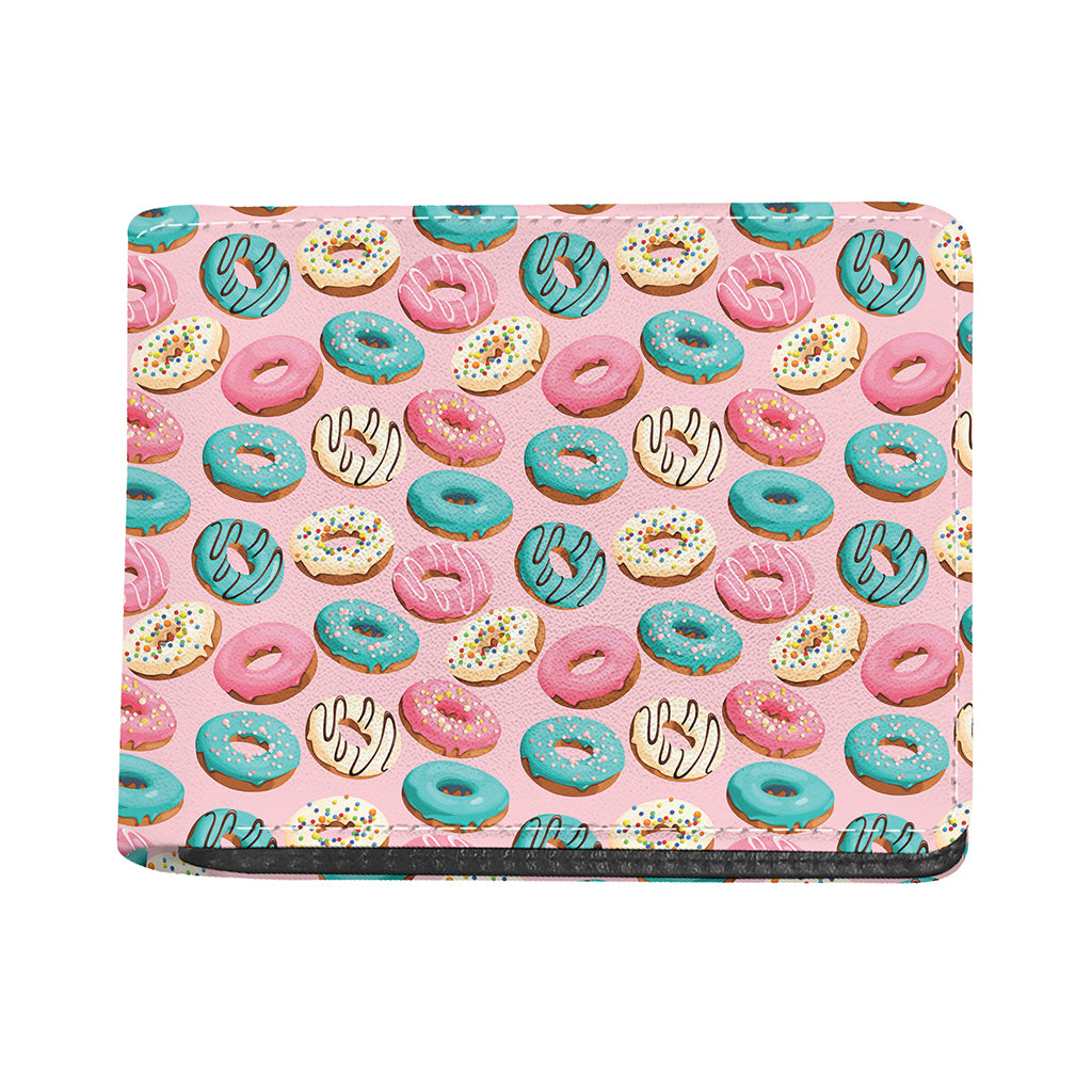 Cute Donut Pattern Print Bifold Wallet
