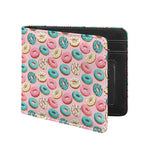 Cute Donut Pattern Print Bifold Wallet