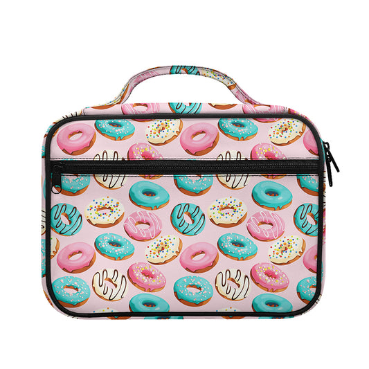 Cute Donut Pattern Print Briefcase Bible Bag