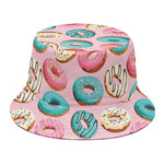 Cute Donut Pattern Print Bucket Hat