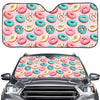 Cute Donut Pattern Print Car Windshield Sun Shade