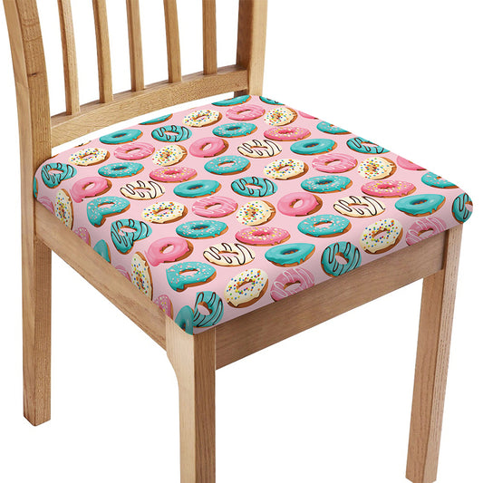 Cute Donut Pattern Print Chair Cushion Cover