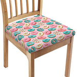 Cute Donut Pattern Print Chair Cushion Cover