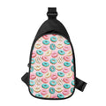 Cute Donut Pattern Print Sling Bag