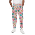 Cute Donut Pattern Print Cotton Sweatpants