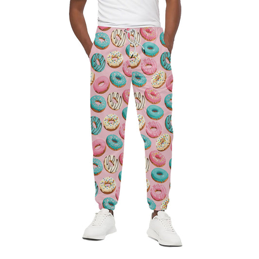 Cute Donut Pattern Print Cotton Pants