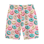 Cute Donut Pattern Print Cotton Shorts