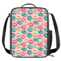 Cute Donut Pattern Print Crossbody Lunch Bag