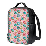 Cute Donut Pattern Print Crossbody Lunch Bag