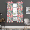 Cute Donut Pattern Print Grommet Curtain Panels