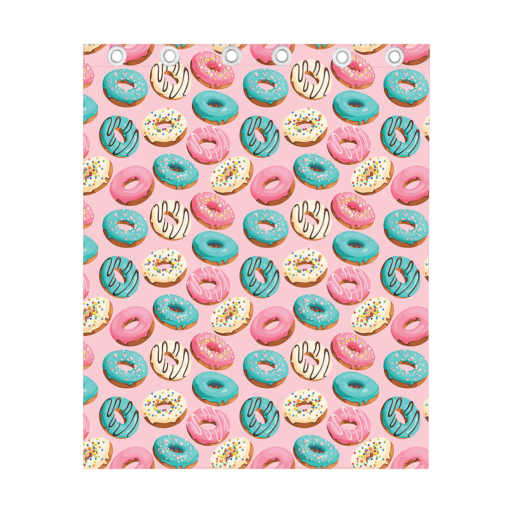 Cute Donut Pattern Print Curtain