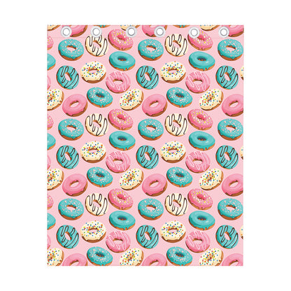 Cute Donut Pattern Print Curtain