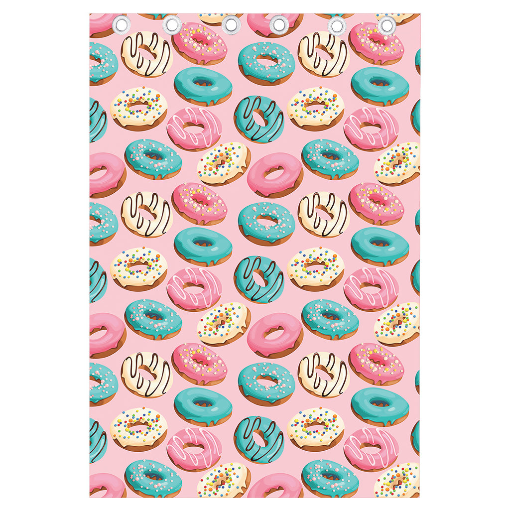 Cute Donut Pattern Print Curtain