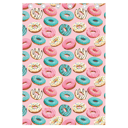 Cute Donut Pattern Print Curtain