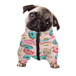 Cute Donut Pattern Print Dog Zip Up Jacket