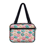 Cute Donut Pattern Print Double Strap Bible Bag
