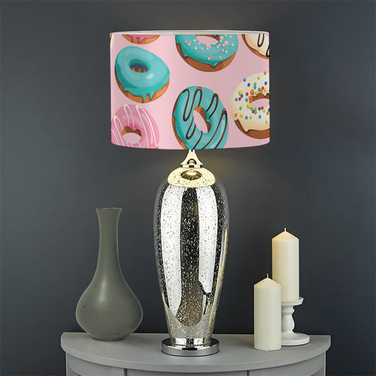 Cute Donut Pattern Print Drum Lamp Shade