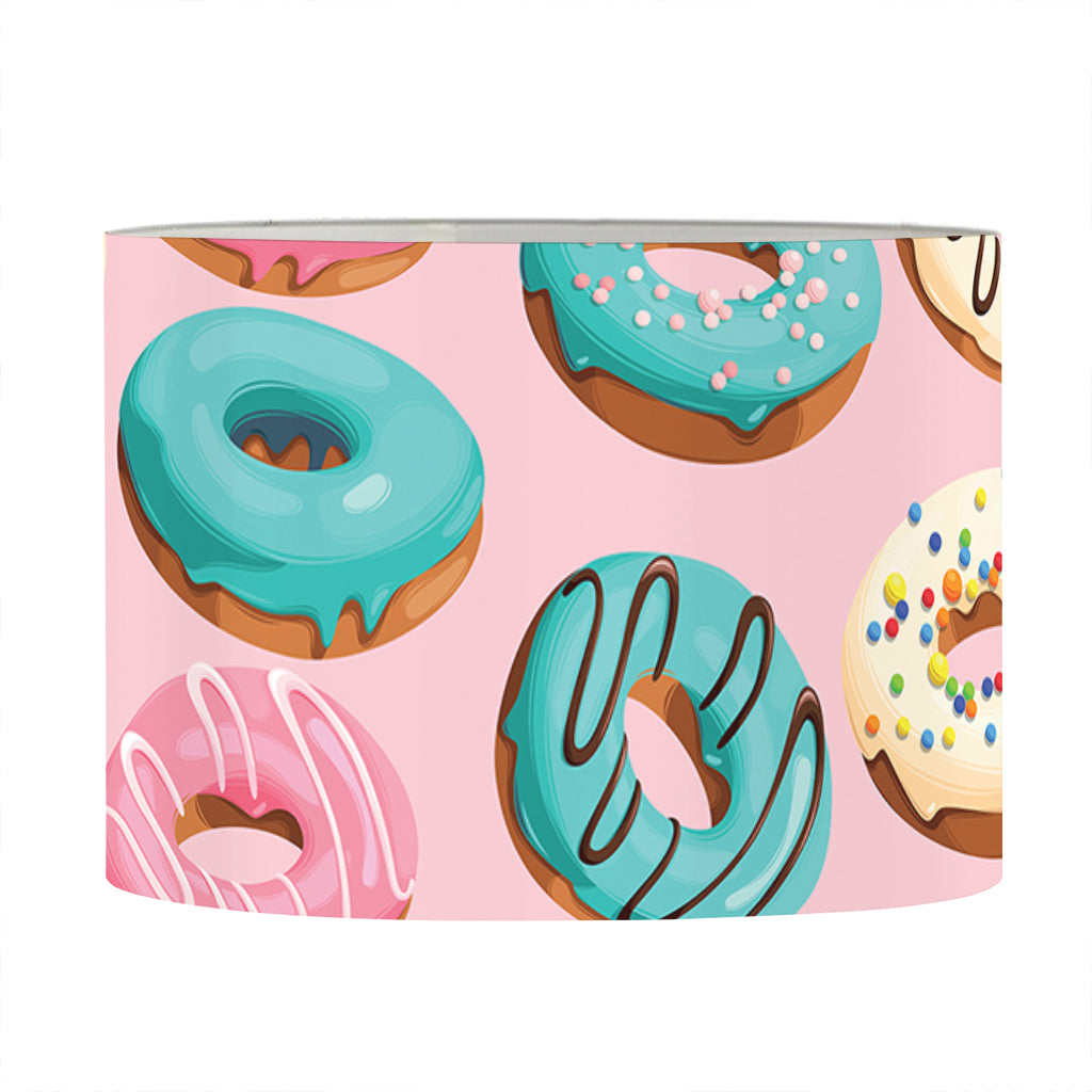 Cute Donut Pattern Print Drum Lamp Shade