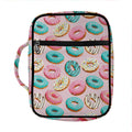 Cute Donut Pattern Print Front Pocket Bible Bag