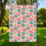Cute Donut Pattern Print Garden Flag