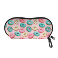 Cute Donut Pattern Print Glasses Case