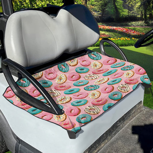 Cute Donut Pattern Print Golf Cart Seat Cover