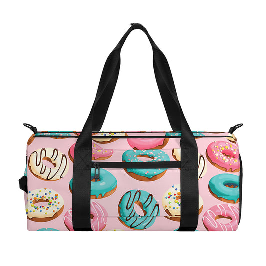 Cute Donut Pattern Print Gym Bag