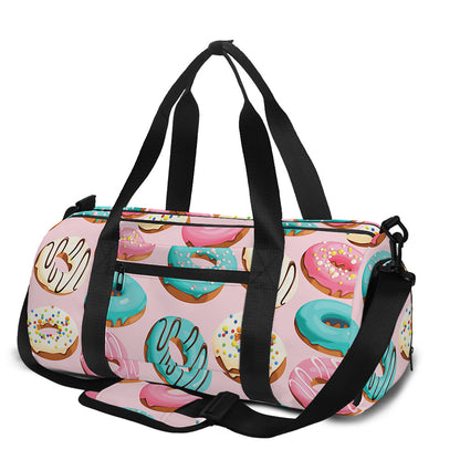 Cute Donut Pattern Print Gym Bag