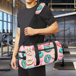 Cute Donut Pattern Print Gym Bag