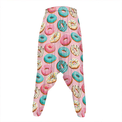 Cute Donut Pattern Print Hammer Pants