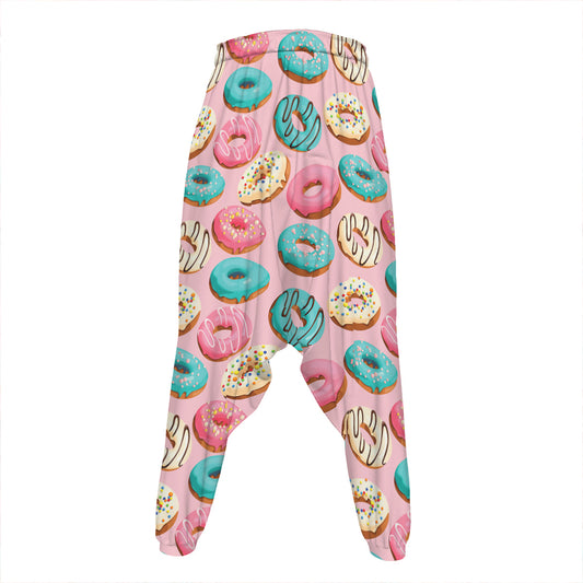 Cute Donut Pattern Print Hammer Pants