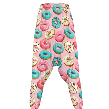 Cute Donut Pattern Print Hammer Pants