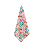 Cute Donut Pattern Print Hand Towel