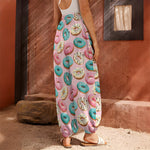 Cute Donut Pattern Print Harem Pants