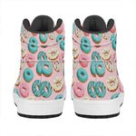 Cute Donut Pattern Print High Top Leather Sneakers