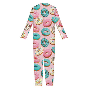 Cute Donut Pattern Print Jumpsuit