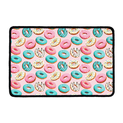 Cute Donut Pattern Print Kitchen Mat