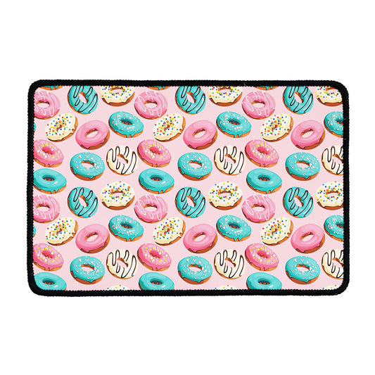 Cute Donut Pattern Print Kitchen Mat