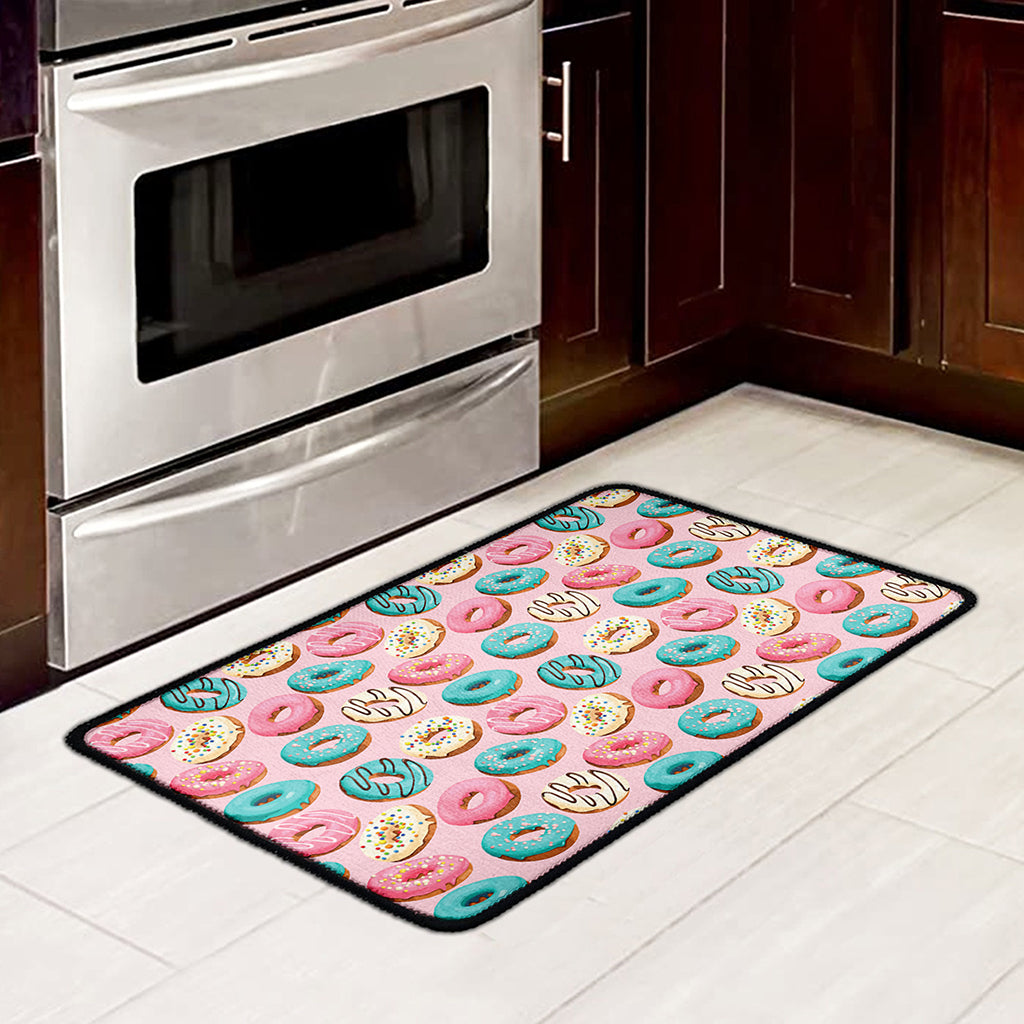 Cute Donut Pattern Print Kitchen Mat