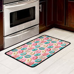 Cute Donut Pattern Print Kitchen Mat