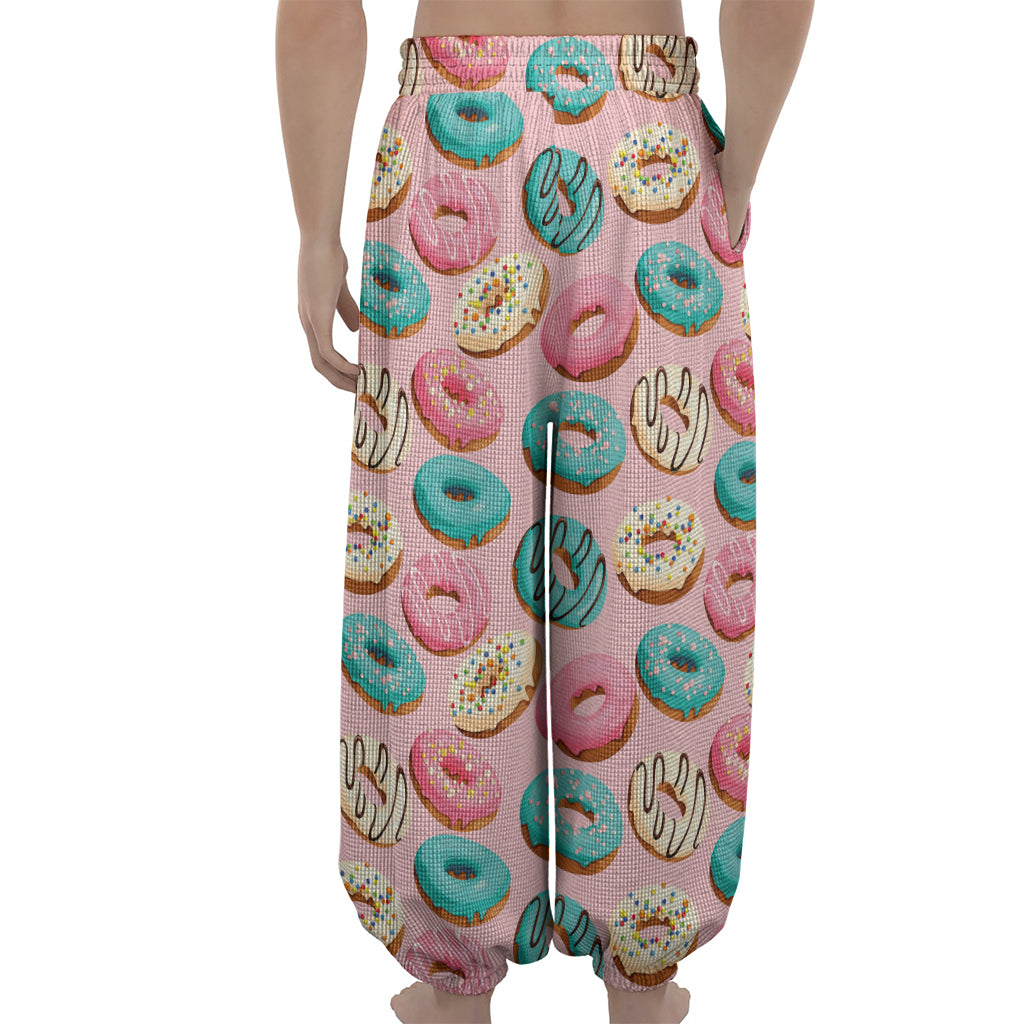 Cute Donut Pattern Print Lantern Pants