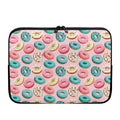 Cute Donut Pattern Print Laptop Sleeve