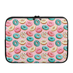 Cute Donut Pattern Print Laptop Sleeve