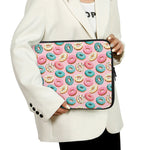 Cute Donut Pattern Print Laptop Sleeve