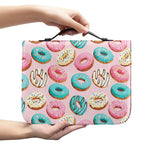 Cute Donut Pattern Print Leather Bible Cover