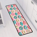 Cute Donut Pattern Print Long Kitchen Mat