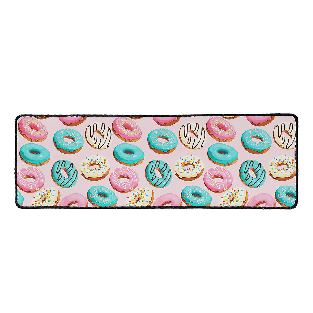 Cute Donut Pattern Print Long Kitchen Mat